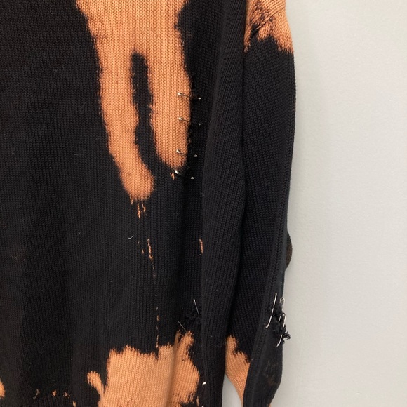 R13 DOPE distressed bleached pins sweatshirt. Size small. OVERSIZED. - Picture 9 of 12